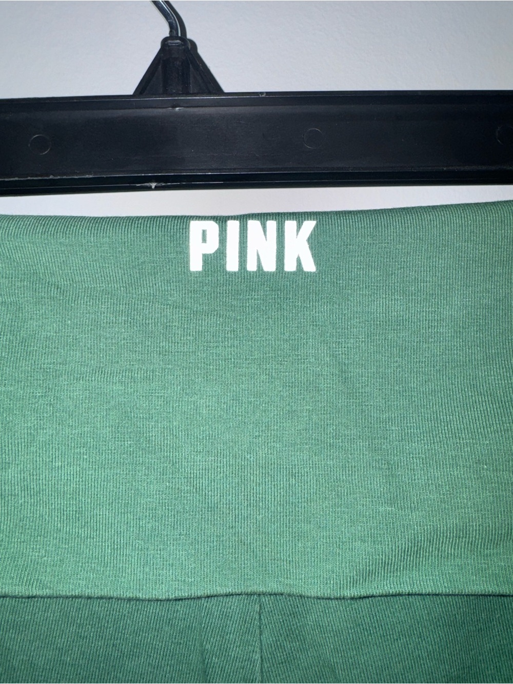 PINK Victoria's Secret Fold-Over Waist Flare Leggings in Green - Picture 3 of 3